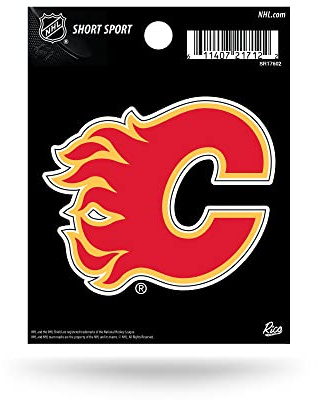 Rico Industries NHL Calgary Flames Die Cut Team Logo Short Sport Sticker