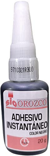 SIO Adhesivo Cianoacrilato Negro 20 ml – Pegamento Instantáneo Alta Resistencia – Secado Rápido – Ideal para Plástico, Metal, Goma y Reparaciones Profesionales