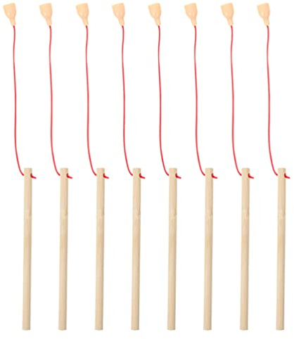 TOYANDONA 8Pcs Hölzerne Magnetische Angelrute Magnet Angelrute zum Angeln Spiel- Pool- Aktivität Zubehör, C29V30N18Y, 14.8X0.7X0.7CM