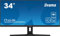 iiyama Prolite XCB3494WQSN-B1 Curved 86.4cm (34) VA LED-Monitor UWQHD (HDMI, DisplayPort, USB3.0, USB-C, 65W, LAN, KVM-Switch) Höhenverstellung, FreeSync, schwarz