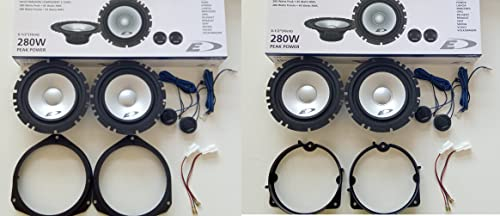 Kit 8 altoparlanti Alpine da 16 cm per Fiat Grande Punto Anteriori Posteriori
