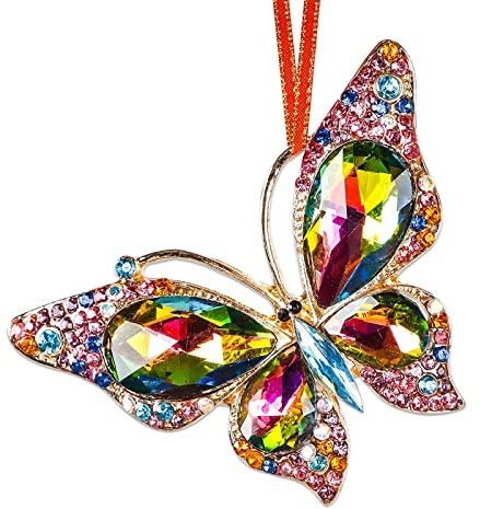 JUESMOS Butterfly Christmas Ornament 2025 Monarch Butterfly Hanging Ornaments Christmas Tree Decorations,Butterflies Decorations Colorful Butterflies Xmas Ornaments Gifts for Women Girls Sister