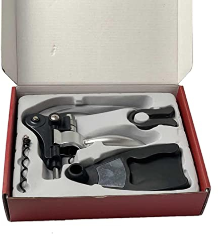 KINHA Apribottiglie apribottiglie Professionale in Lega di Zinco apribottiglie cavatappi a Leva per Vino con taglierina incorporata