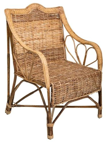 WANDERLUST DECO Sillón de bambú y ratán marrón 64x48x99