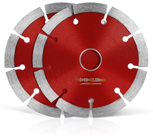 Flintronic Disco da Taglio Diamantato, Disco Diamantato, 2 Pezzi 115mm Cemento Glass Cutting Disc, per il Taglio di Porcellana, Ceramica Dura, Piastrelle, Marmo, Granito, Calcare