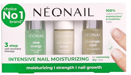NEONAIL Intensive Nail Moisturizing - Kit de Cuidado de Uñas - Endurecedor Uñas - Aceite Cuticulas Uñas - Fortalecedor de Uñas - Exfoliante para Uñas y Cutículas - Aceite Uñas y Cuticulas