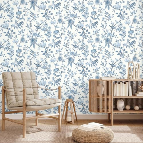 Fine Decor FD43447 Eleanor Floral Wallpaper, Blue