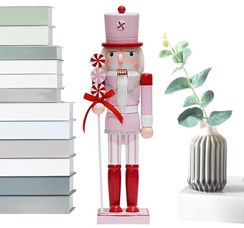 Pavsicgn Ornements Casse-Noisette en Bois,Ornements Casse-Noisette de Noël | Ornements de Figurines Casse-Noisette,Figurines de Casse-Noisette de noël en Bois, pour Salon, Table, Maison