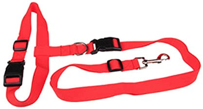BESPORTBLE Hands Hundeleine Für Joggen Und Wandern Verstellbare Strapazierfähiges Material Für Aktive Hunde Rot