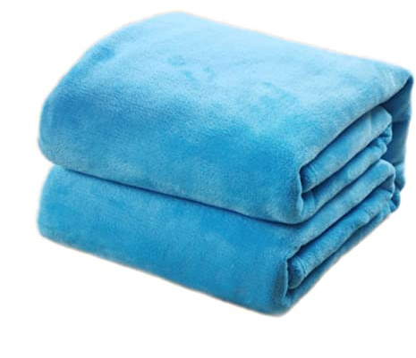 Garneck Manta de Color sólido Cobija de Franela de Color sólido Manta de Felpa de Cama Caliente para niños Woobie Ropa de Cama de Lana de Franela Blue