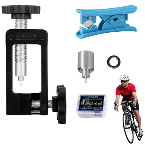 XIAQICA Strumento di Inserimento Dell'ago Dell'olio, Raccordi Idraulici Raccordo ago Driver con Tagliatubi Idraulici per Bici da Strada e Mountain Bike