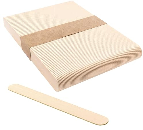 Theracaso Lot de 100 spatules buccales en bois non stériles 15 x 1,8 cm - Spatules buccales en bois pour bricolage, spatules en bois pour cosmétiques, épilation et cabinets médicaux