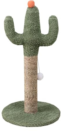 Cat Scratcher Post - Cat Scratch Pad | Cute Cats Scratcher | Green Cactus Vertical Sisal Scratchers For Indoor Kittens Stable Nail Poles For All Kittens Physical Exercise Toy