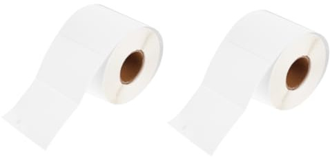 SHINEOFI 2 Rollen Etikettenpapier druckbar Namensetiketten Etiketten Aufkleber klebrig leeres aufkleberdruckpapier Kopierpapier leere Papiere mattes Aufkleberpapier Druckerpapier Weiß
