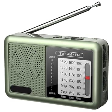 Radio Portatil Pequeña, Am FM Radios a Pilas, Mini Emergencia Radio de Bolsillo con Altavoz Integrado, Transistores Radios Pequeños Multifunción, para Acampar & Al Aire Libre