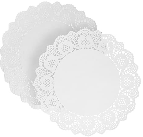 Ciieeo 100stücke Papier Deckchen Runde Spitze Zum Dekorieren Für Kuchen Cupcakes Kekse Tischset Aus Hochwertigem Dünnem Robustem Papier Mit Antihaftbeschichteter Oberfläche
