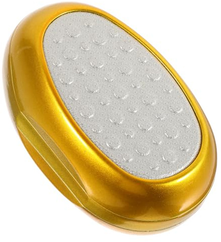 CALLARON de Vidrio Nano Exfoliante para Pies Removedor de Durezas y Muerta Herramienta Portátil para Pedicura Casa Ablandador y Quitadurezas Color Dorado