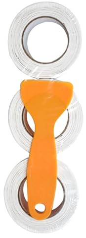 3 rollos de cinta adhesiva de sellado de baño gruesa para cocina impermeable para encimera de lavabo, fácil de instalar, cinta adhesiva fuerte