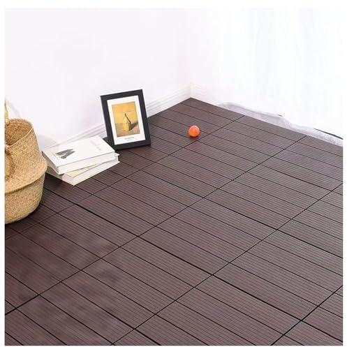 Carreaux de terrasse composites, planches de terrasse en plastique, carreaux de sol emboîtables pour balcon de patio de jardin intérieur et extérieur B 30 * 30 * 2cm