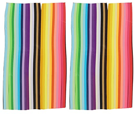 Cygmophing Strisce di carta a stella 2700 fogli 27 colori Carta pieghevole bifacciale fai-te per vacanze per artigianato scolastico