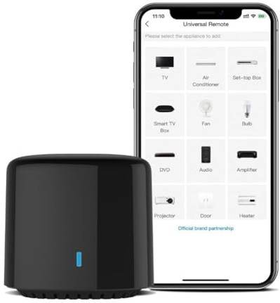 Moliuoly Mini telecomando intelligente per casa con Wi-Fi e trasmettitore a infrarossi per controllo vocale con Alexa