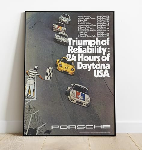 Historic Pictoric Porsche Race 1970 – 61 x 45,7 cm Vintage USA Poster Druck