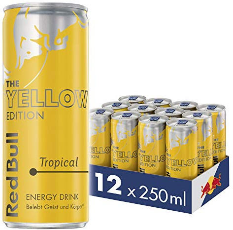 Red Bull Yellow Edition Tropical, 12er Pack, Einweg (12 x 250ml Dosen)