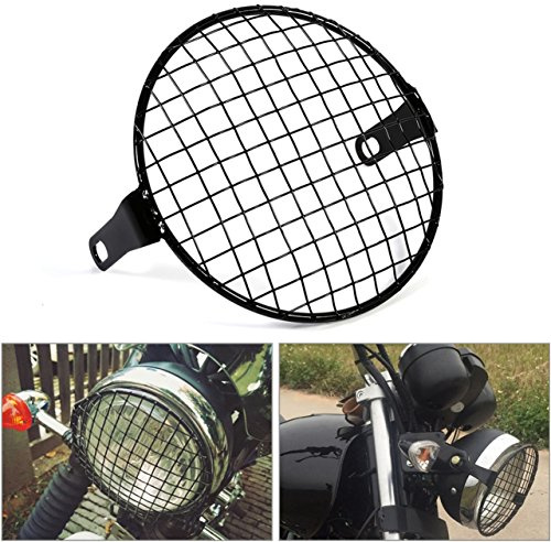 Katur - Grille de protection de 16 cm en métal pour phare de moto
