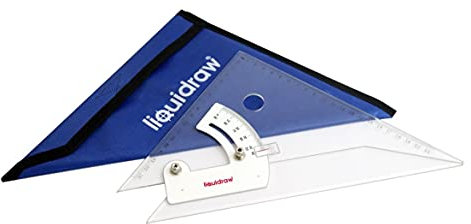 Liquidraw® Angle Line Adjustable Set Square Acrylic Bevel Edge 200mm / 250mm / 300mm / 350mm (25cm)