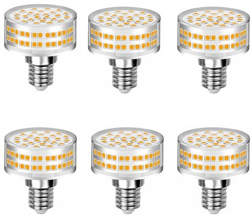 WULUN LED Leuchtmittel E14 9W, Flach Rund, 88 LED-Chips, Ersatz 90W E14 Halogenlampen, 3000K Warmweiß, 900 LM, 360 Grad Abstrahlwinkel, AC 220-240V, Nicht Dimmbar, 6 Stück