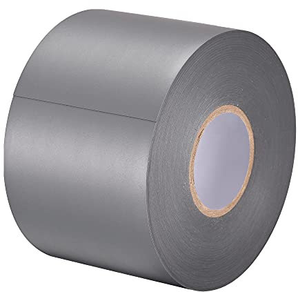 sourcing map Aislante Cinta 80mm Ancho 26M Largo 0,26mm Grueso PVC Eléctrica Cinta Gris