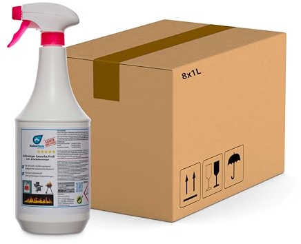 KaiserRein Grillreiniger Gewerbe Profi Grill-, & Backofenreiniger Spray 8x1L Extra starker Fettlöser für Grill und Ofen I Grillrost Reiniger für Gasgrill I Backofen Reiniger