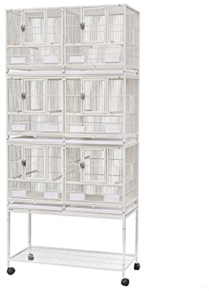 SUNESA Vogelvoliere vogelkäfige Europäischer Luxus-Papagei-Käfig-Vogelkäfig-Papagei große riesige übergroße Villa-Zuchtkäfig 95.5 * 45,5 * 209cm Vogelhaus