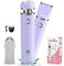 Cayzor Rasoir Electrique Femme – Tondeuse électrique 2 en 1 pour bikini humide/sec, sans fil, étanche, rasoir pour le visage, le haut, les lèvres, le menton, les aisselles, les jambes (violet)