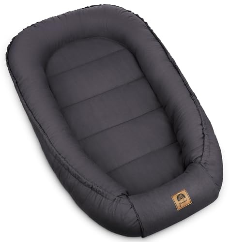 PIMKO Baby Nest, paracolpi per neonati e neonati, 100% cotone, adatto per la casa, 55 x 90 cm (vulcano con patta)