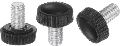 QUARKZMAN 30 Stück Rändelschraube M6 x 9mm Flügelschrauben mit Gewinde, Rundkopf Klemmschrauben Befestigungsschraube Klemmknöpfe Drehknopf für Möbel Modellbau Maschinen Geräte, Schwarz