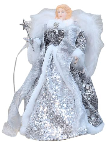 Weihnachtsengel Baumspitze, Engel Baumkrone Statue, Engel Ornamente für Weihnachtsbaum, Weihnachtsbaumspitze Dekoration, Engel Weihnachten Baumspitze Figur Urlaub Weihnachtsdekorationen