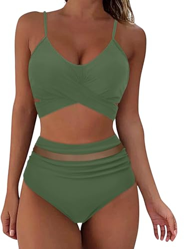 Meine bestellungen Beachvolleyball grüner Bikini unterwäsche Damen Retro Bikini rosa Shapewear Damen bauchweg Badeanzug Highwaist Hose mit Rock Tankini für mollige Tankinis b