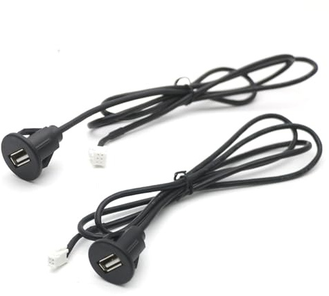 KUWAYO Autoradio Android Lecteur multimédia 4 6 Broches vers USB Femelle Interface Tableau de Bord Panneau encastré câble Adaptateur Transfert données Charge(Circular D)
