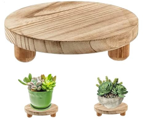 Grtheenumb Rison en Bois, Support d'affichage de tabourets en Bois, 8 colonnes de Plantes à Plante Ronde pour Affichage du Support de Pot de Fleur intérieure Support de Plante décorative