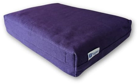 Yogan Head Cushion/Headpad (2) for Yoga/Pilates | Organic Cotton Outer Cover (Removable & Washable)| Inner Cover with Recycled Fiber Filling | 30x20x5 cm (Royal Purple)