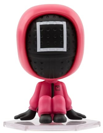 YuMe Squid Game Bobble Head - Masked Manager 2.5 Mini Figure Collectable in Hero Window Box | Officially Licensed Netflix Merchandise | Toy Gift for Kids, Adults & Series Fans | Collect All 4 Figures