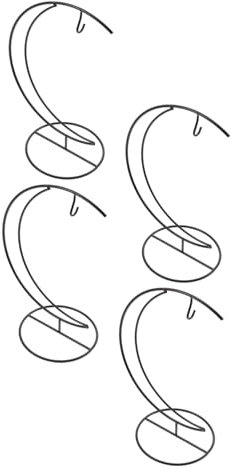 Veemoon 4pièces Support Suspendu Forme De Lune pour Fleurs Verre Lot de Pots Hydroponiques Décoratifs pour Bureau Et Intérieur