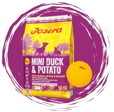 Josera - Hundefutter - Josera Exclusive MiniDuck & Potato - Trockenfutter 10 KG - Getreidefreies Hundefutter mit Ente & Kartoffel + Goodie Frisbee