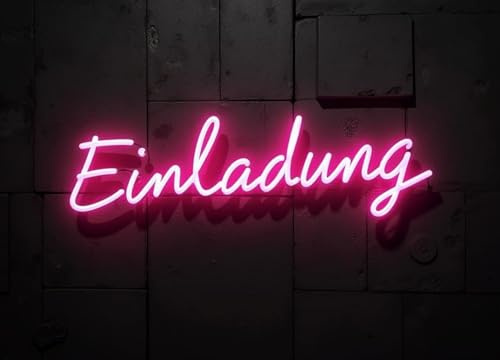 ZETTMANN Neon Einladungskarten Kindergeburtstag Mädchen – 10er Set – Coole Pink Party Einladungen – Glow Neon Party – Premium Druck DIN A6 gut beschreibbar