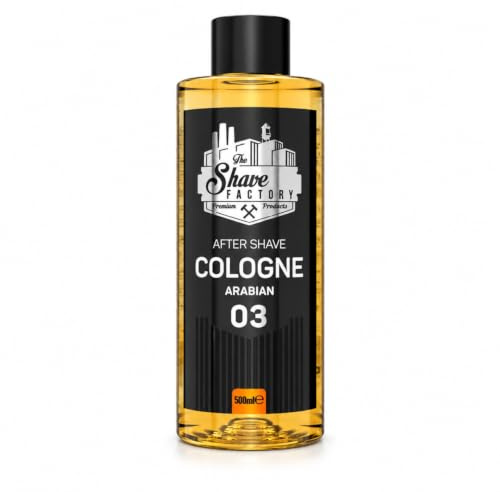 The Shave Factory – Arabian 03 After Shave Cologne – Parfümiertes Eau de Cologne in einer Glasflasche nach der Rasur 500 ml
