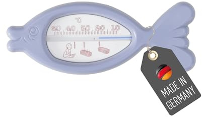 Lantelme Badethermometer Fisch Lila Temperaturanzeige mit Richtangaben | Für Baby Kleinkinder Kinder | Analog Bade Thermometer für Wassertemperaturanzeige in Badewanne Badewasser (FischLila)
