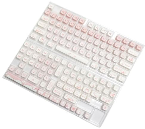MAO Lot complet de 134 capuchons de touches de clavier mécanique Motif chaton