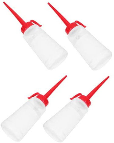 Homoyoyo 4pcs Sewing Machine Oil Dispenser Long Spout Oil Pots Plastic Bottles for Kitchen Automotive Use