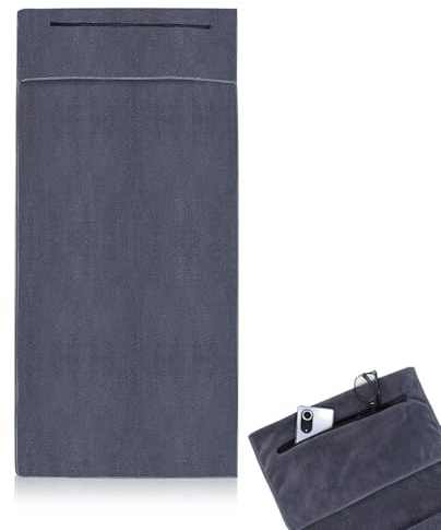 RTSHUK Fitness Handtuch, 120x50cm Sporthandtuch Fitnessstudio mit Reißverschluss Schnelltrocknend Fitnesshandtuch Mikrofaser Trainingshandtuch für Gym Training Yoga Outdoor Dunkelgrau